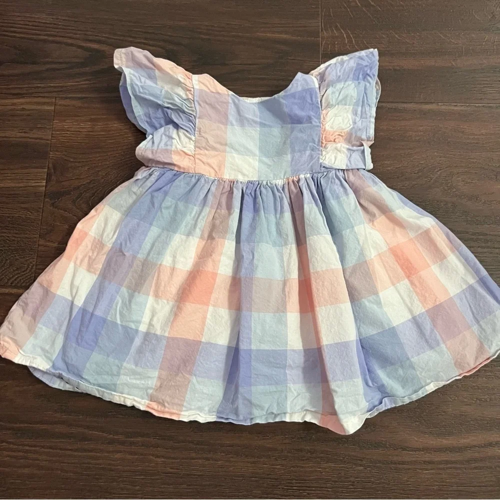 Carter's baby girl pastel checkered Easter Sundress 6-9 months
